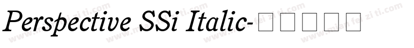 Perspective SSi Italic字体转换